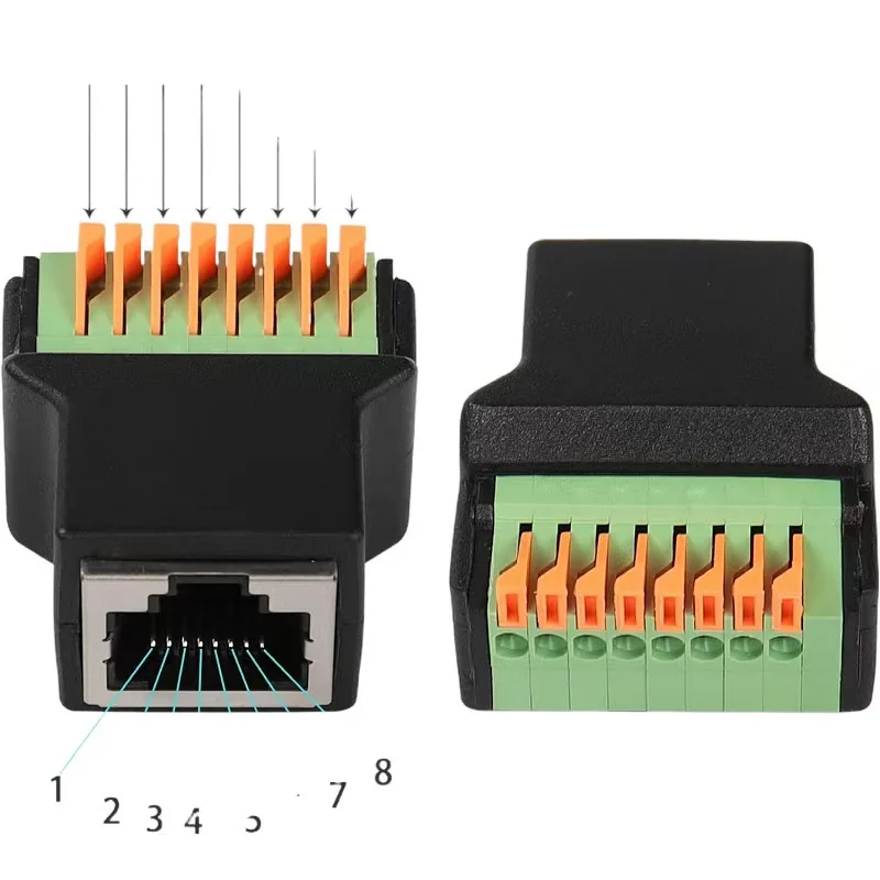 1pcs RJ45 Panel Mount  Connector  Adapter Toolless Free Tool Reusable Termination Plugs Ethernet Field Modular PLug