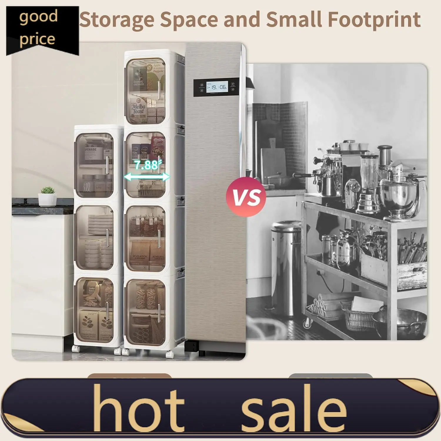 

hot-salling2-Tiers Slim Bathroom Storage Cabinet, Foldable Storage Cabinets,Narrow Bathroom Storage,Movable Bathroom Storage Org