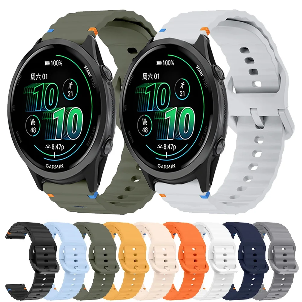 18/20/22mm Silikonarmband für Garmin Forerunner 570 47mm 42mm 970 965 265 165 55 Active 6 5 Venu 4 45mm 41mm Armband