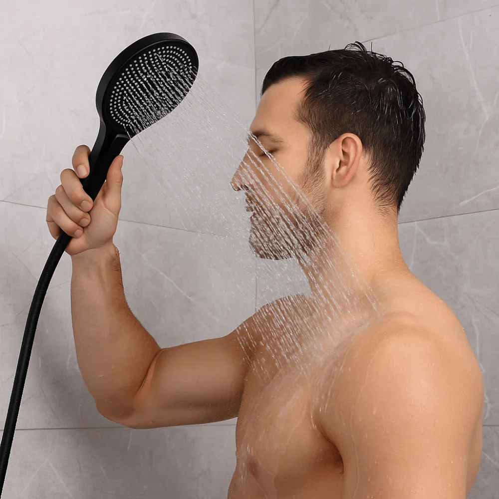 

Панель 13 см, 3-режимная насадка для душа, технология под давлением, три режима распыления, насадка для душа под давлением, экономия воды, регулировка дизайна