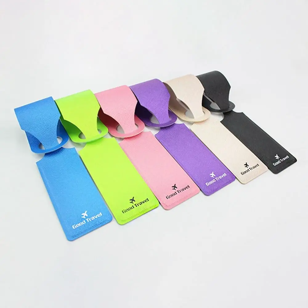 1 PCS Simple Colorful Luggage Tag Portable Airplane Suitcase Tag Durable Baggage Name Label For Unisex