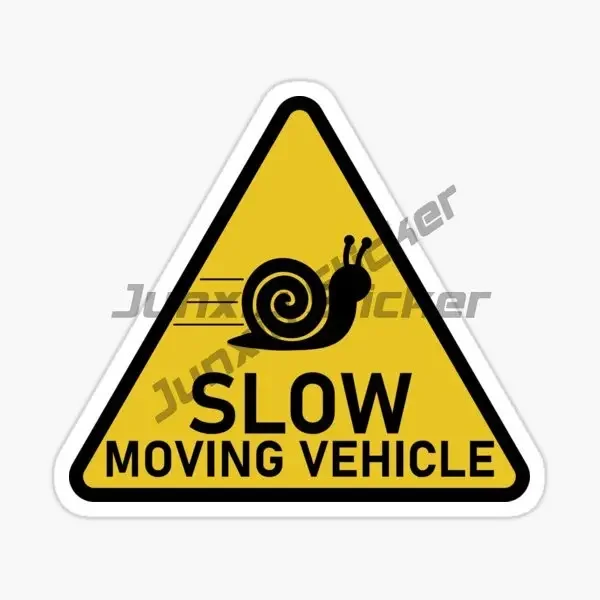 Slow Moving Vehicle Car Sticker Vinyl Self-adhesive Window Sticker PVC Waterproof Sunscreen Decals Decor