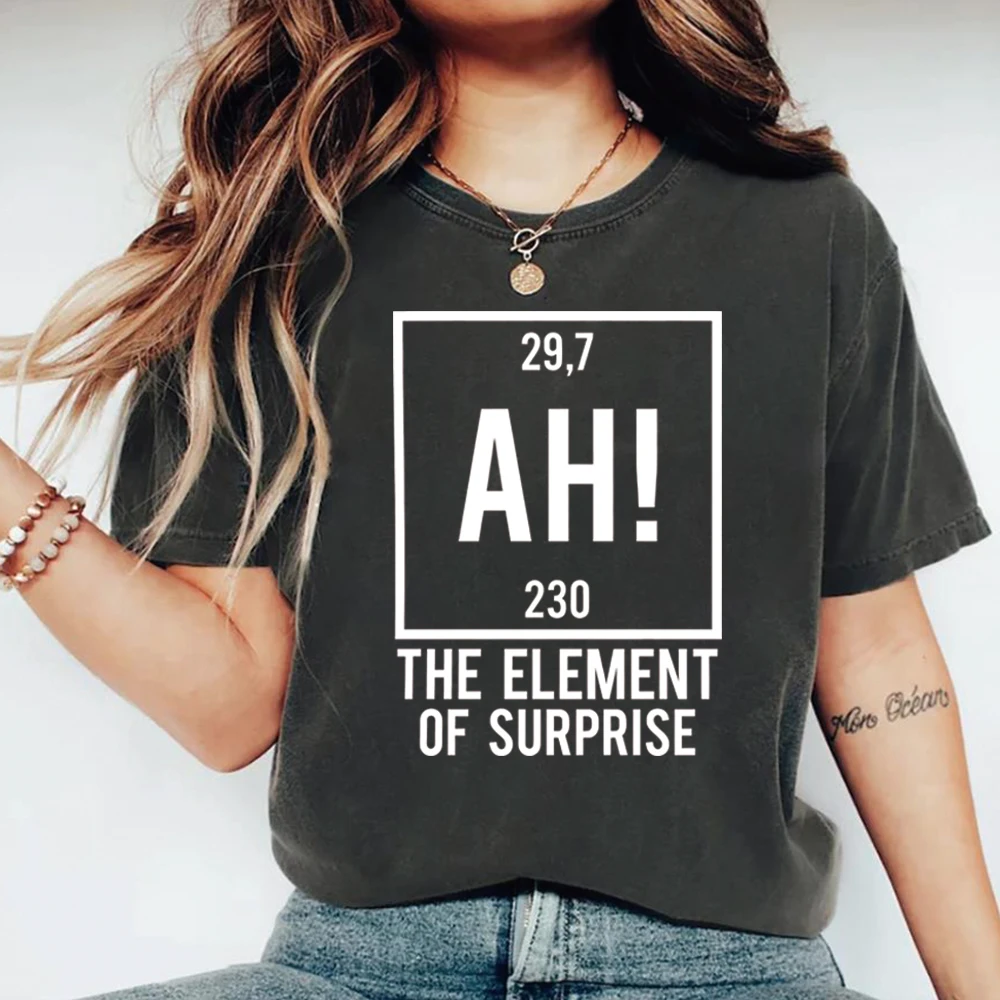 Project Hail Mary AH T-shirt Element of Surprise Shirts Ryland Grace Red Tshirt Chemistry Joke Tee Unisex Short Sleeves Tops