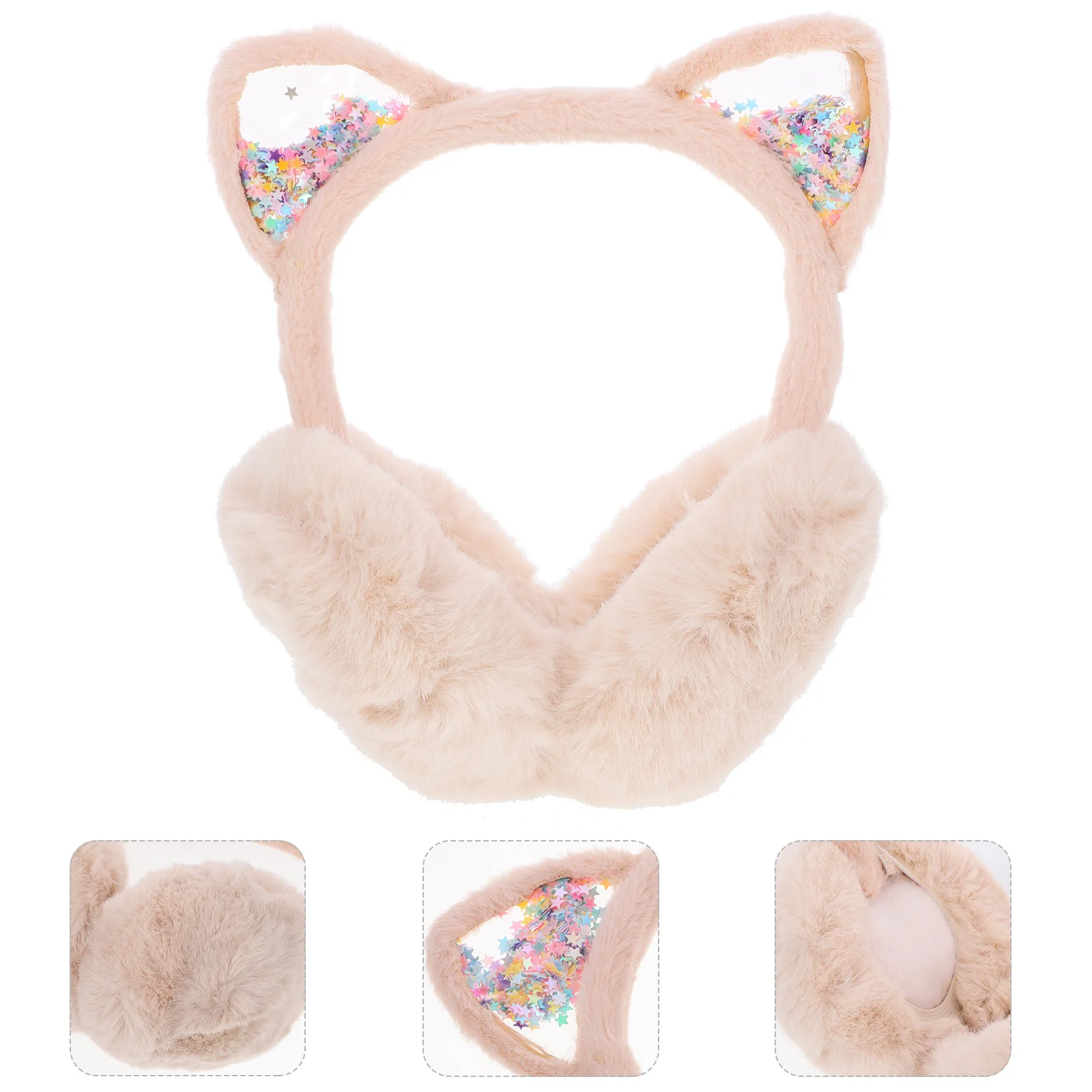 

Children Kitten Earmuffs Winter Warm Ear Cover Foldable Kids Ear Warmer 3 12 Years Old One Size Fits All Outdoor Travel