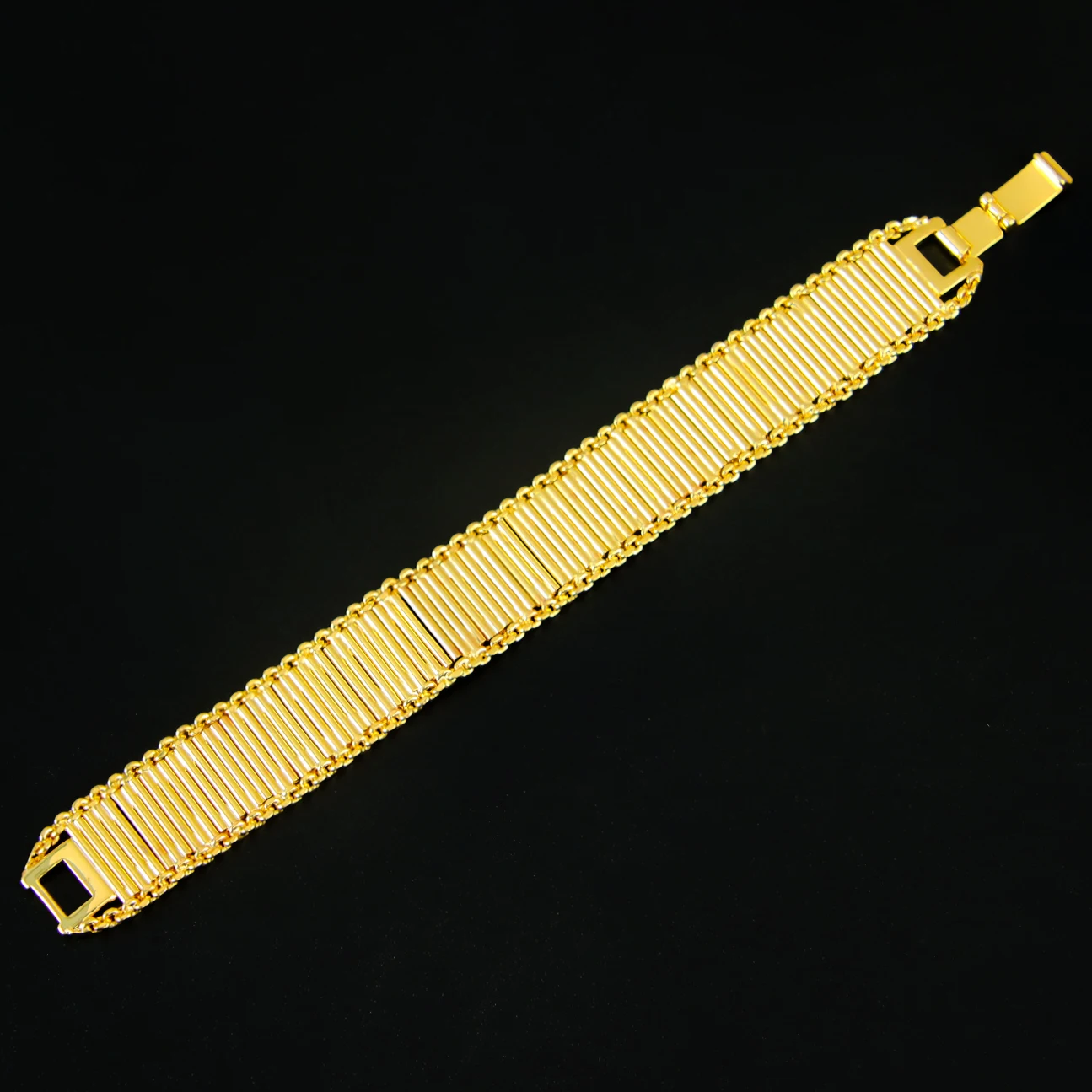 Arabisches Mode-Manschettenarmband, 21 Karat vergoldet, Oman, muslimische Brautarmbänder, Algerien, Damen, Hochzeit, Party, Vintage-Schmuck – Detail 9