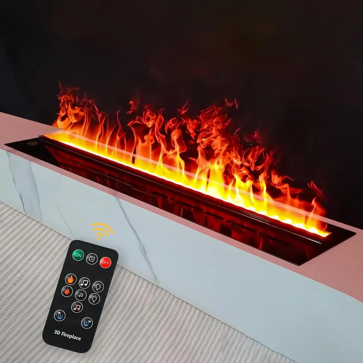 Decorative led light steam fire place humidifier fire built-in Electric Fireplace wall mounted 3D Water Vapour Fireplace heater