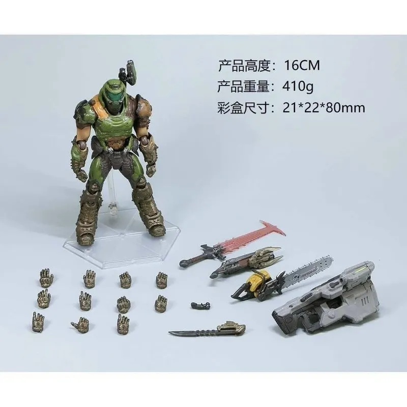 

Коллекционная подвижная фигурка Doom Slayer из Doom Eternal (Arkham Figma SP-140), 16 см, со сменными руками и оружием