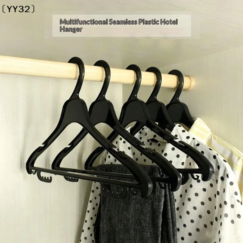 Multifunctional Plastic Clothes Hangers With Non Slip Grooves And Sturdy Frame For Home Closet Clothing Organization  〔YY32〕