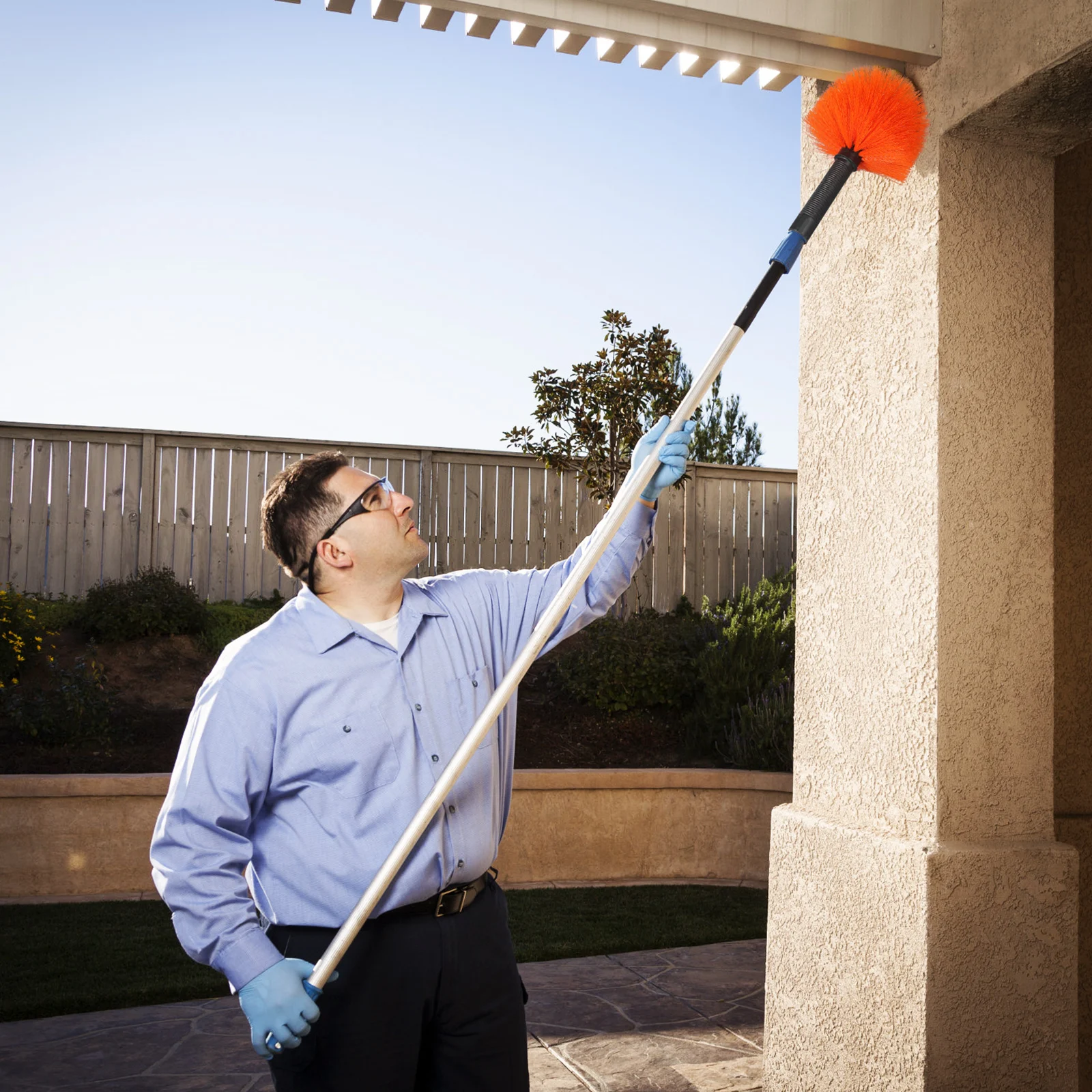 

Duster Replacement Head Household Ceiling Orange Removal Cobweb Brush Dust Cleaner Home Office Plastic Material