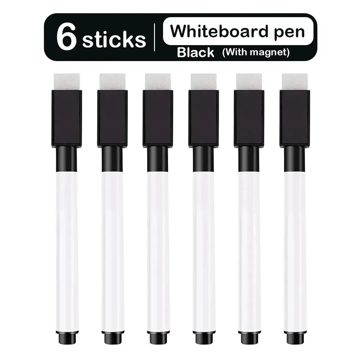 8 stuks magnetische uitwisbare whiteboard-pen kleuropties schoolbord notitienummering briefpapier voor kantoor klaslokaal onderwijsbenodigdheden
