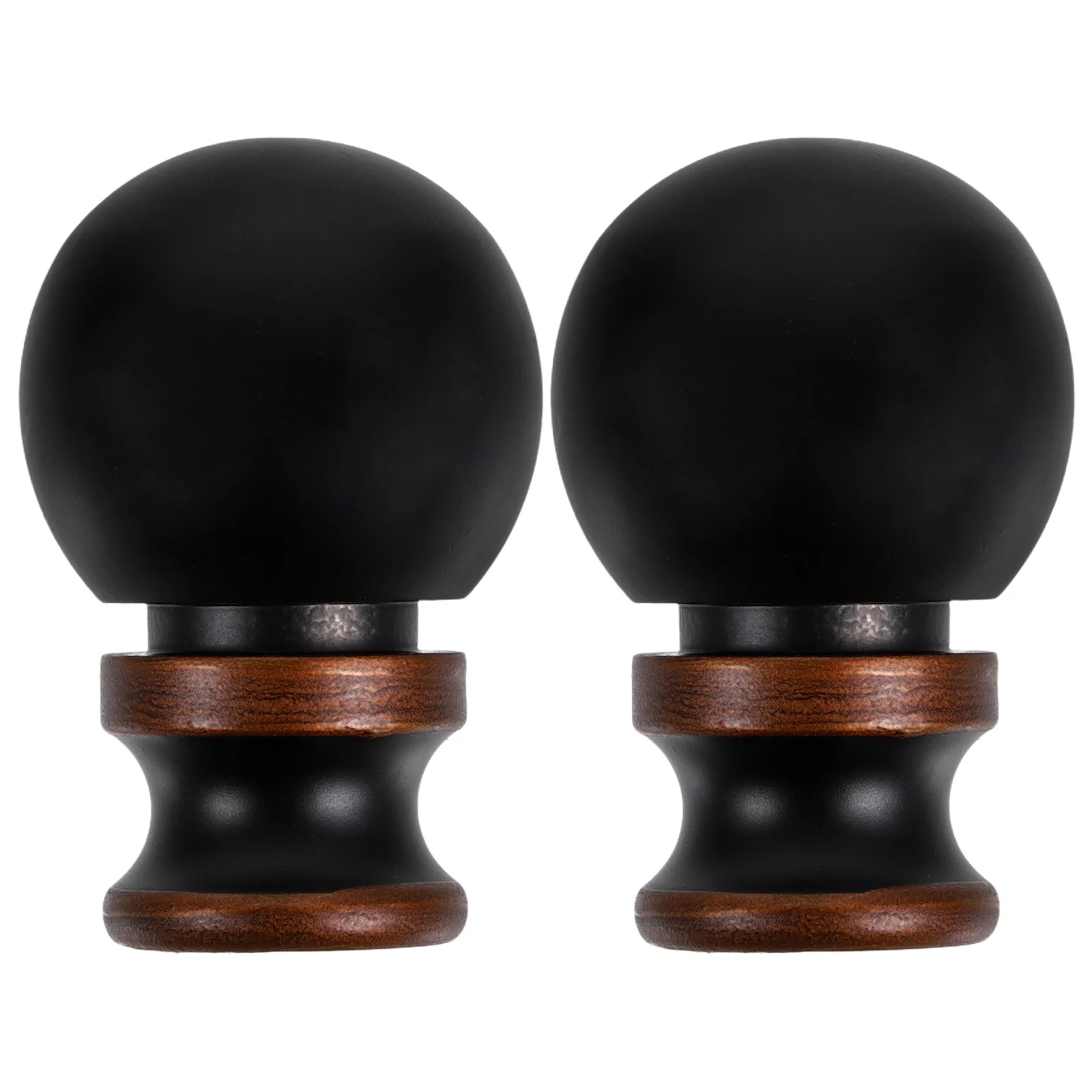 

2Pcs Lamp Finial Cap Decoration Aluminum Alloy Round Head Threaded Design for Table Lamp Shade Home Lighting Upgrade Vintage