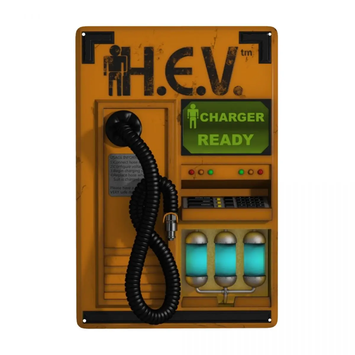 Custom Media Vida Hev Charger Half Life Metal Sign Vintage Tin Decorative Signs Plaque Pub Cafe Yard Man Cave Bar Wall Decor Art