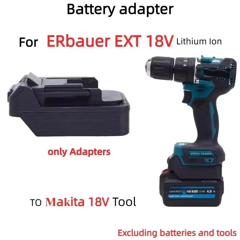 1 X Battery Adapter/Converter for ERbauer EXT 18V Li-ion Battery TO Makita Router 18V BL Cordless Power Tools (Only Adapter)