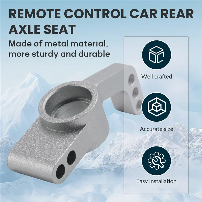 2 pçs metal eixo traseiro assento hub transportadora 7189 para zd racing DBX-10 dbx10 10421-s 10423-s 10427-s 1/10 rc carro atualização Parts-Y44A