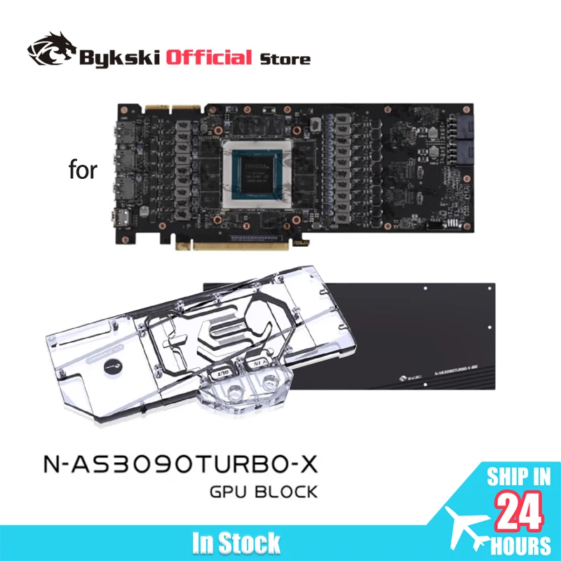 Bykski N-AS3090TURBO-X GPU Water Block for ASUS RTX3090/3080ti TURBO Video Card / Water Cooling Radiator / Prevent Corrosion