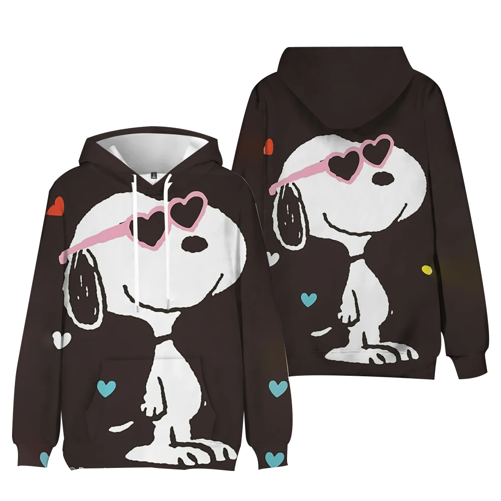 Snoopy Cartoon Anime Women\'s Hoodie Spring and Autumn Edition Women\'s Round Neck Hoodie 2024 New Fashion Couple Sportswear Top