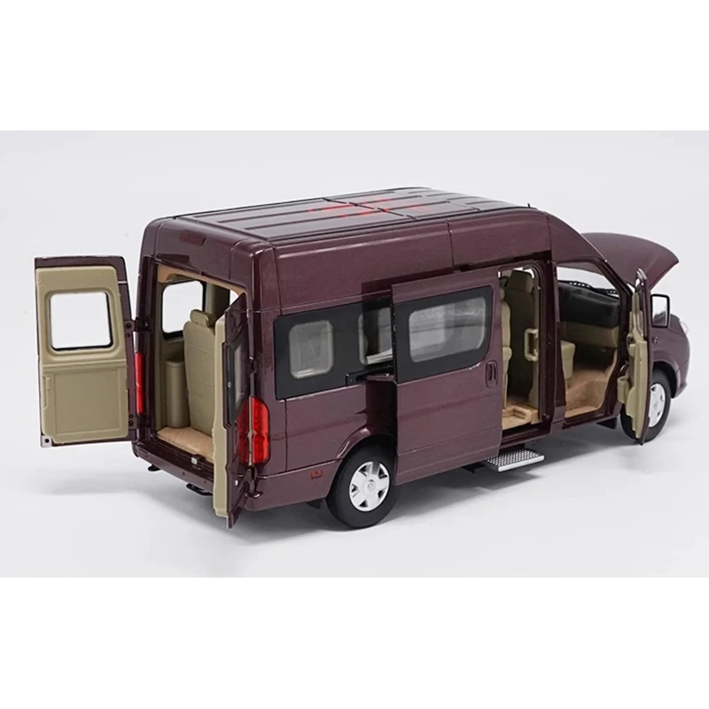 Diecast 1:24 Scale DongFeng YuFeng Business Vehicle Alloy Car Model Finished Product Simulation Toy Display Souvenir