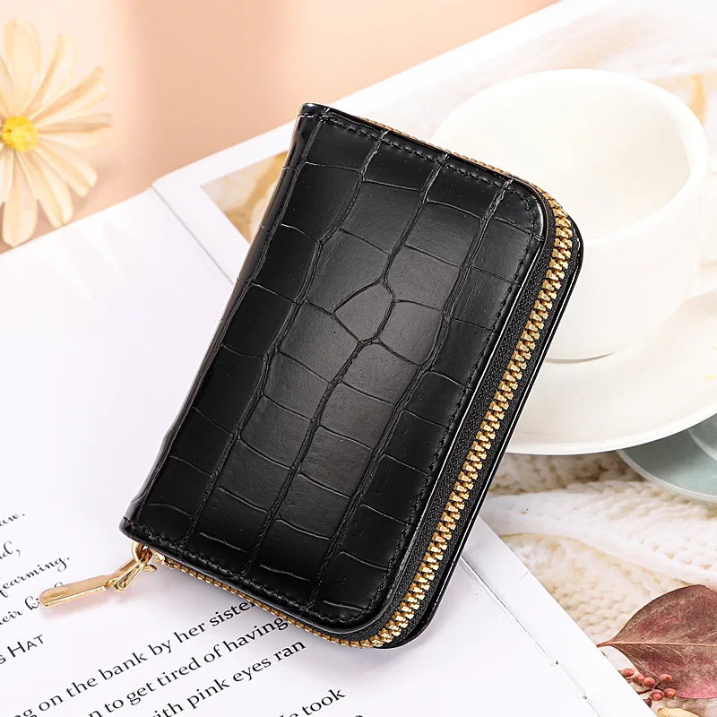 Women Short Wallets PU Leather Female Plaid Purses Nubuck Card Holder Wallet Fashion Woman Small Zipper Wallet with Coin Purse