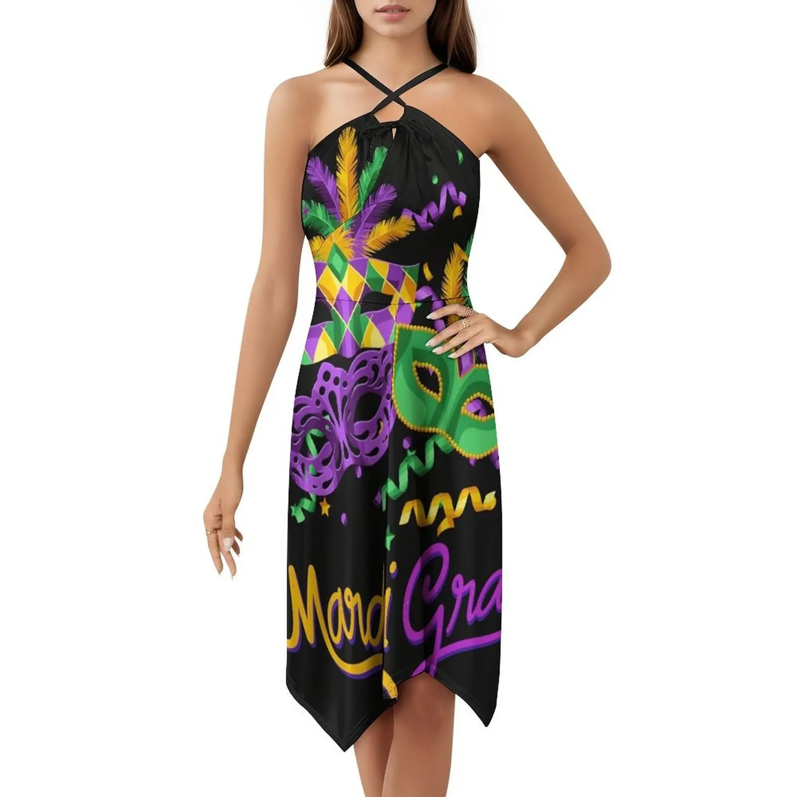 ماردي غرا 2023 زي مع قناع الاطفال رجل إمرأة الكورية نمط فستان كاجوال للنساء بسيط اليومية مكتب سيدة فساتين Mardi