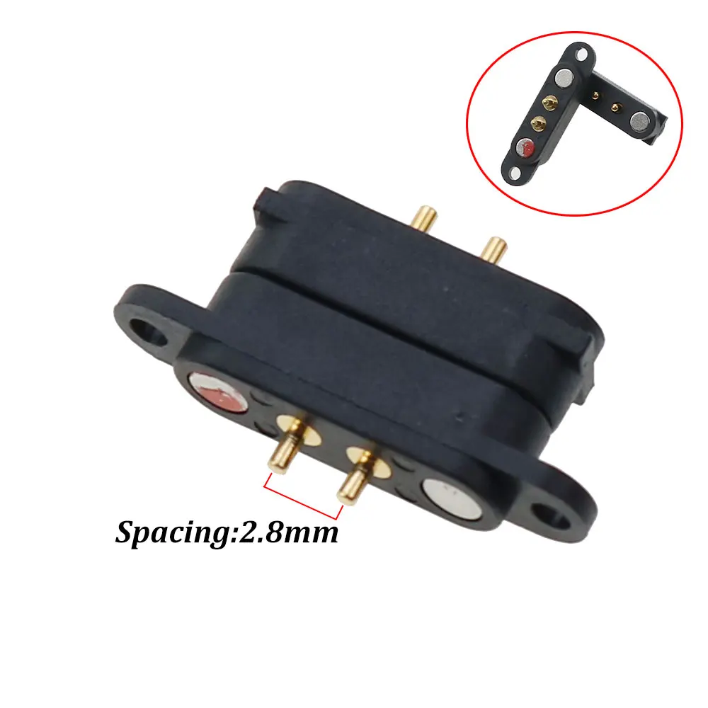 1 Pair Magnetic Pogo Pin Connector 2/3/4/5Pin Pitch 2.2/2.5/2.54/2.8mm Spring Loaded Pogopin Male Female Contact Strip