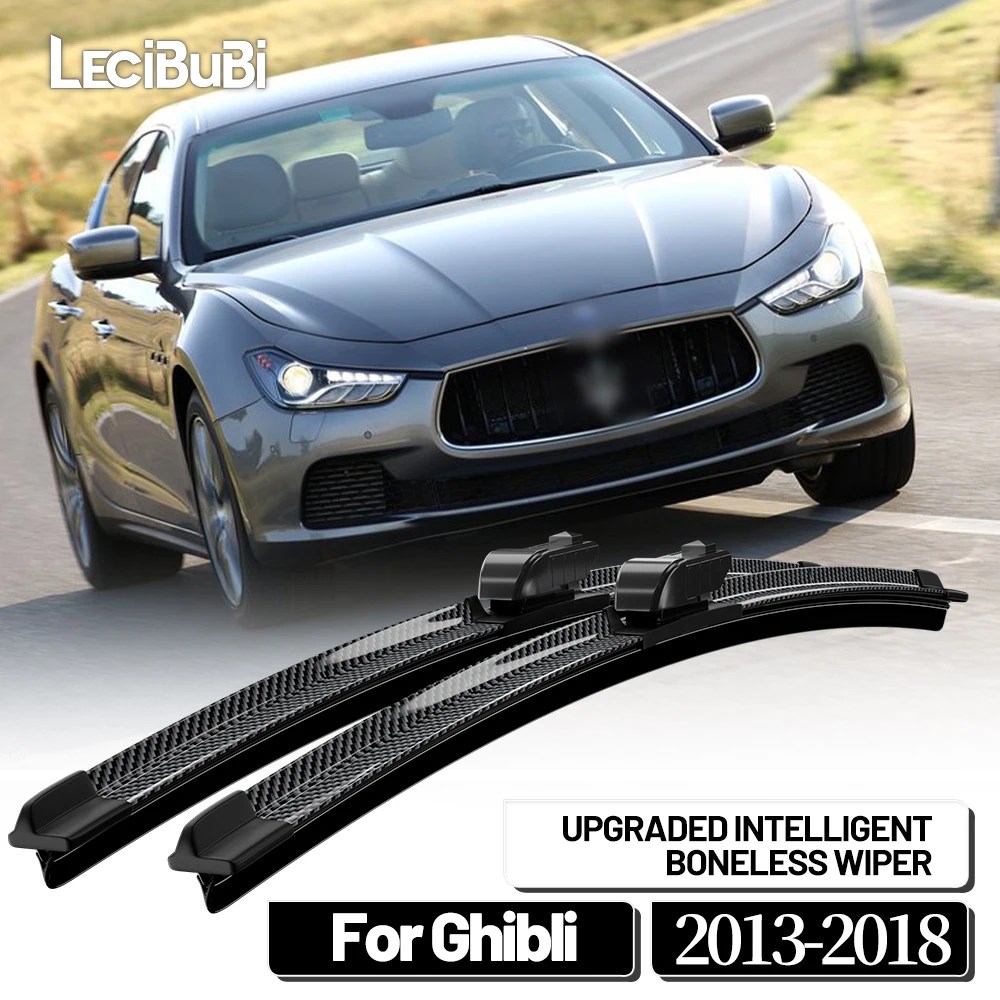 

Для Maserati Ghibli 2013-2018 2016 2017 2 шт. щетки стеклоочистителя переднего стекла дворники из углеродного волокна и черного углеродного волокна