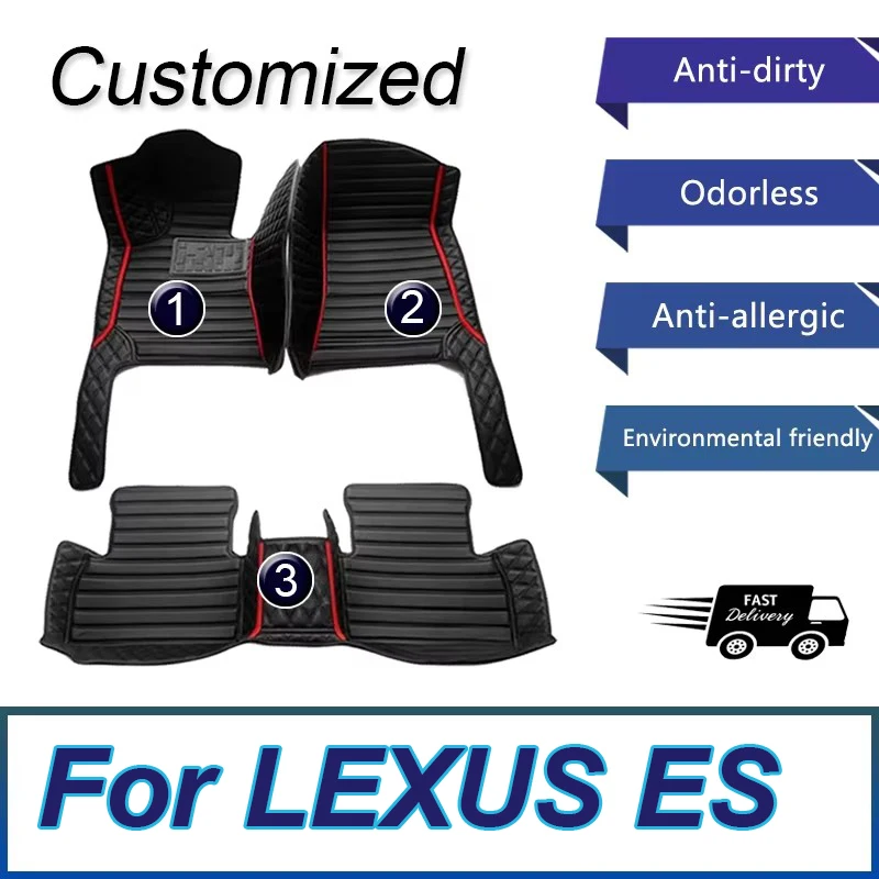 

Car Floor Mats For LEXUS ES 2022 2021 2020 2019 2018 ES300h ES350 ES250 Auto Carpet Accessories Covers Interior Anti Dirty Rugs