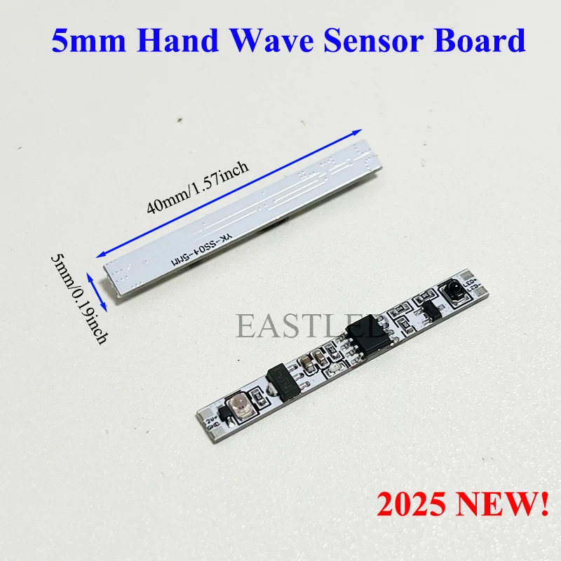 DC12V/24V 5mm Hand Wave Sensor Switch Module 2A Sweep Sensor Board smart LED Controller for Kitchen Wardrobe Cabinet LED Strip