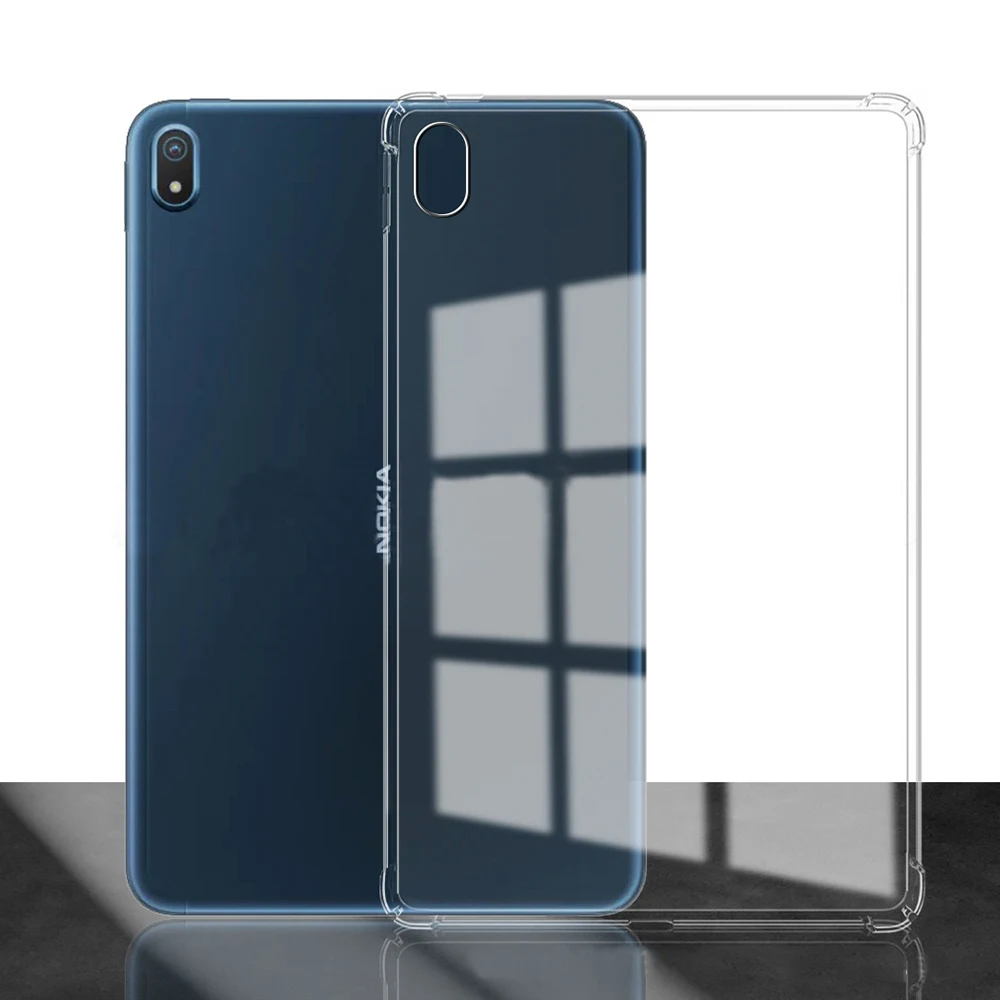 Soft Transparent Case For Nokia T10 8.0\'\' 2022 Tablet Case For Nokia T21 10.4 inch Silicone TPU Cover For Nokia T20 2021 TA-1392