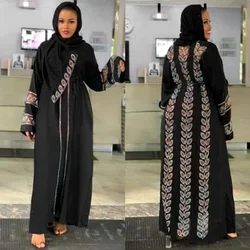 Black Abaya Dubai turchia abito Hijab musulmano 2024 caftano Marocain abbigliamento islamico arabo Kimono Robe Femme Musulmane Djellaba