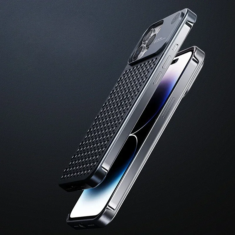 

Чехол для телефона серии IPhone 13, 12, 14, 15, 15 Pro Max Plus 15 Pro, металлический чехол для телефона из алюминиевого сплава с рассеиванием тепла