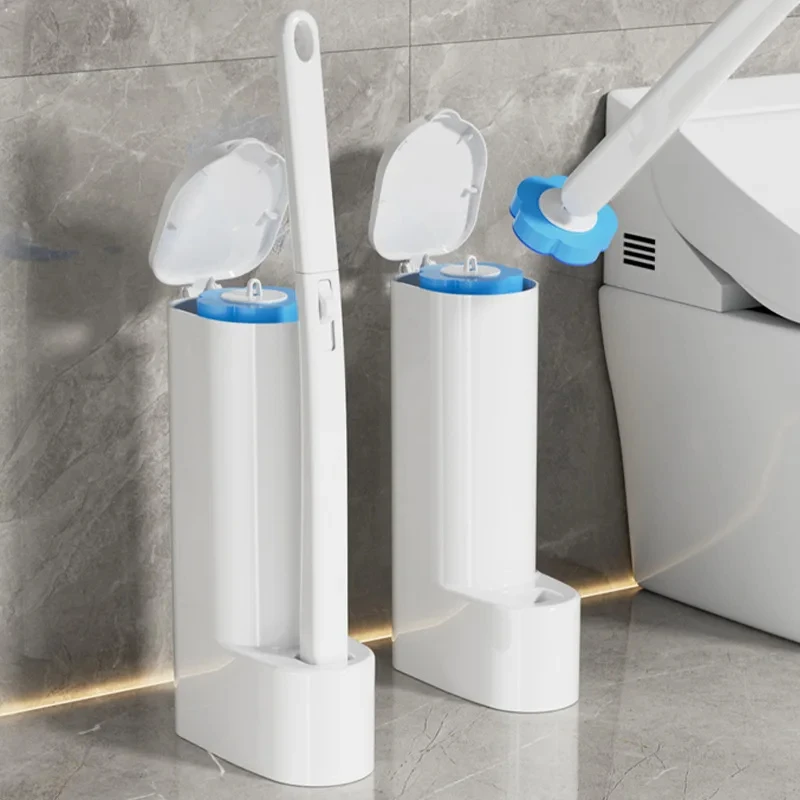 Family Disposable Toilet Brush Bathroom Toilet Decontamination Cleaning Multi-function Replacement Head Convenient Toilet Brush