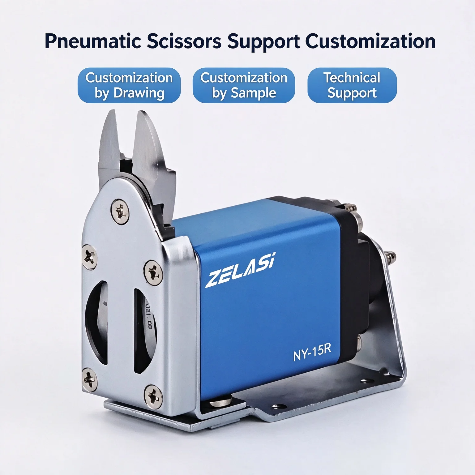 NY-25/25R Pneumatic Sliding Nippers Air Slide Knife Cutter Set for Plastic Cutting 6 Styles of Scissors for Industrial Use