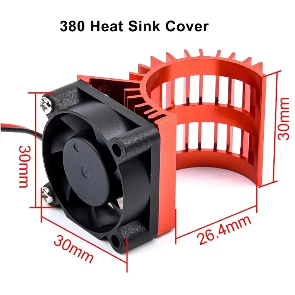 Dissipador de calor de motor sem escova + ventilador de refrigeração 380/540 tampa do dissipador de calor motor elétrico para modelo de carro RC HSP 7014