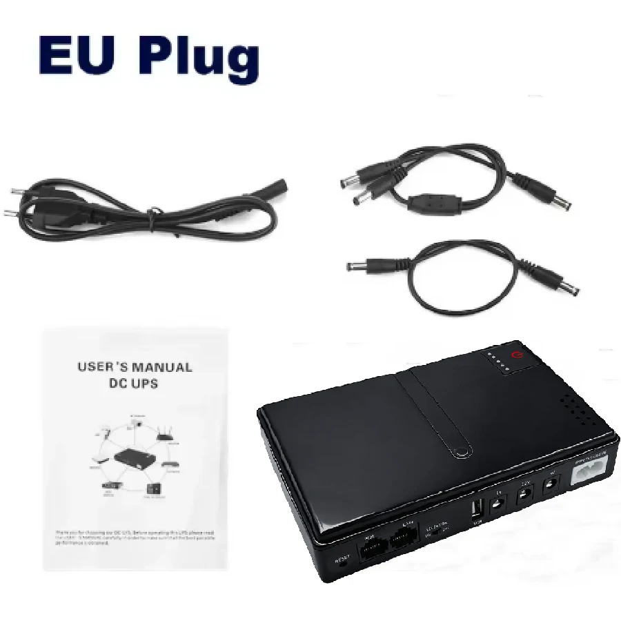 

DC UPS 【Without Battery】Uninterruptible Power Supply 18650 Replaceable Battery Backup 5v 9v 12v 220V for Router Wifi Modem