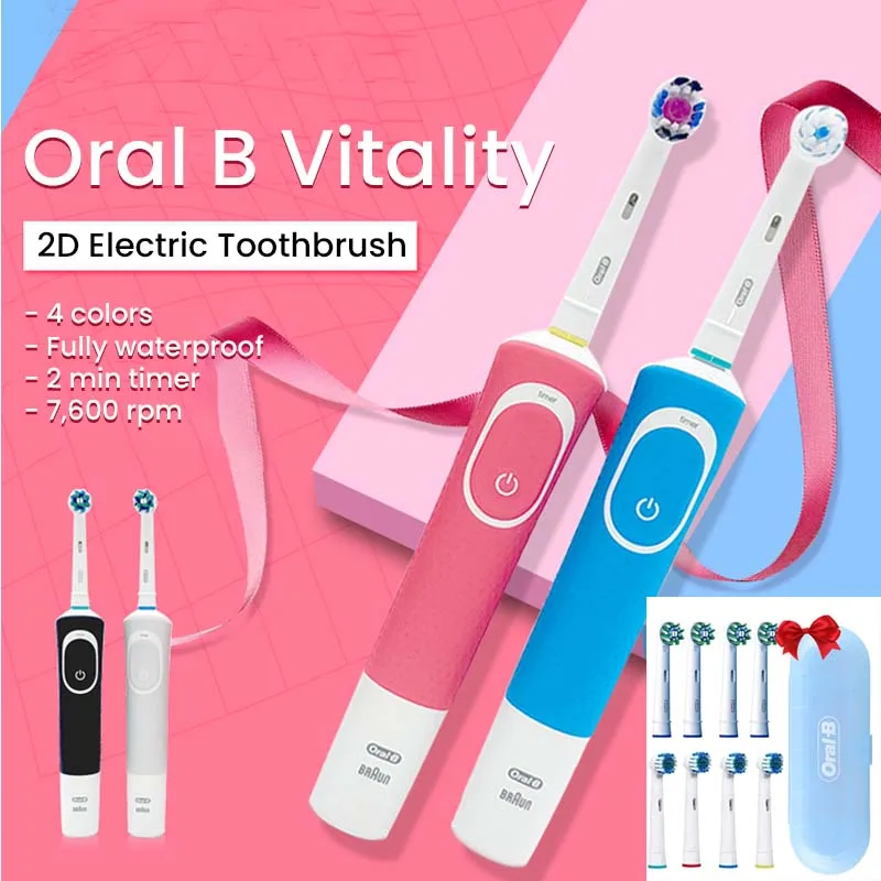 

Oral B D100 с управлением давлением, режим одной работы, простота в эксплуатации, перезаряжаемая электрическая зубная щетка с датчиком для пожилых детей