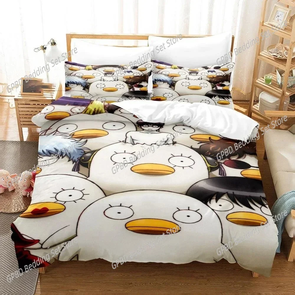 

3D Print Gintama Anime Gintoki Sakata Comfortable Duvet Cover Pillowcase Bedding Set Children Bedroom Decoration Home Textile