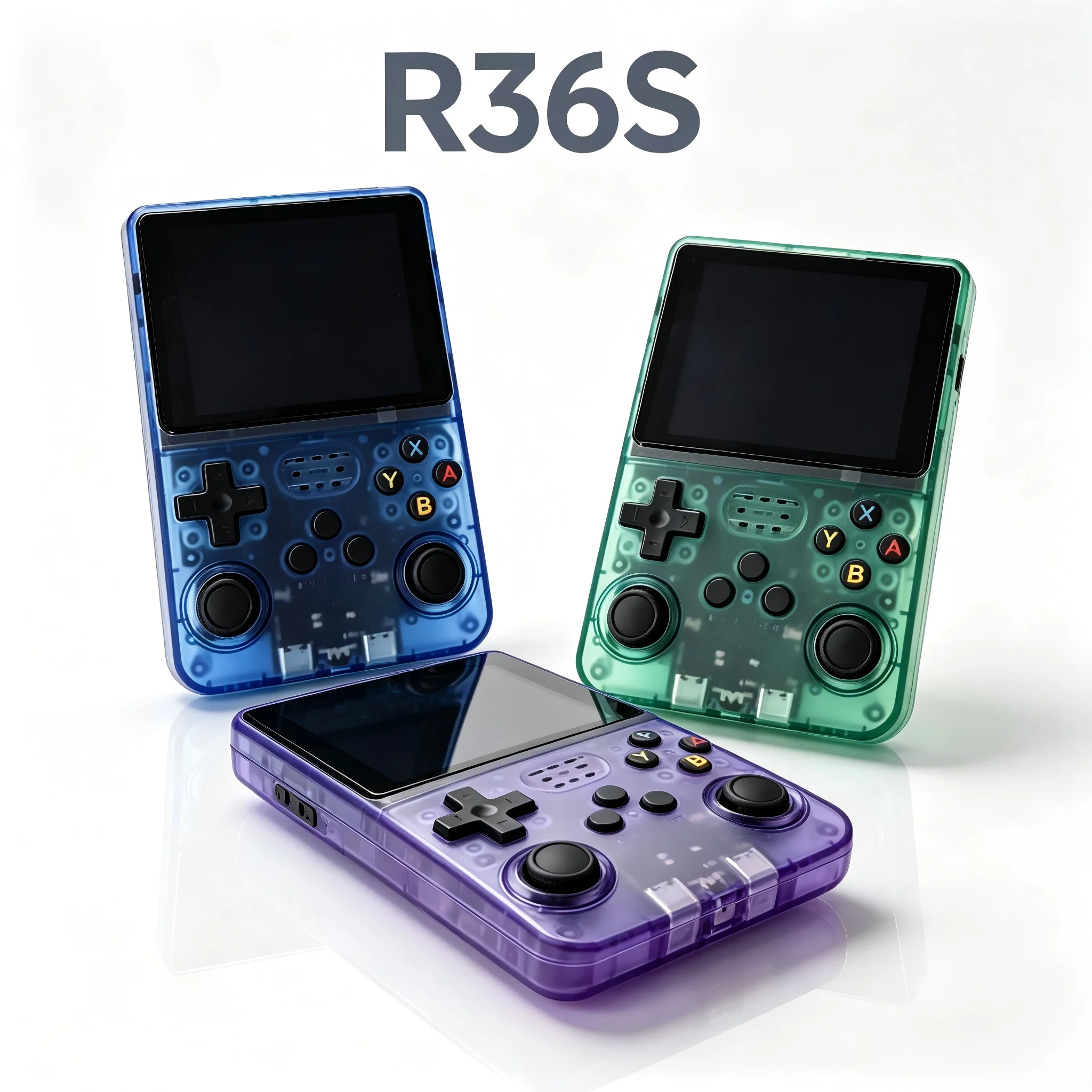 Mini R36S Retro Gaming Handheld, 3.5" IPS Screen Linux Pocket Game Console, Portable Vintage Video Game Device, Ideal Gamer Gift