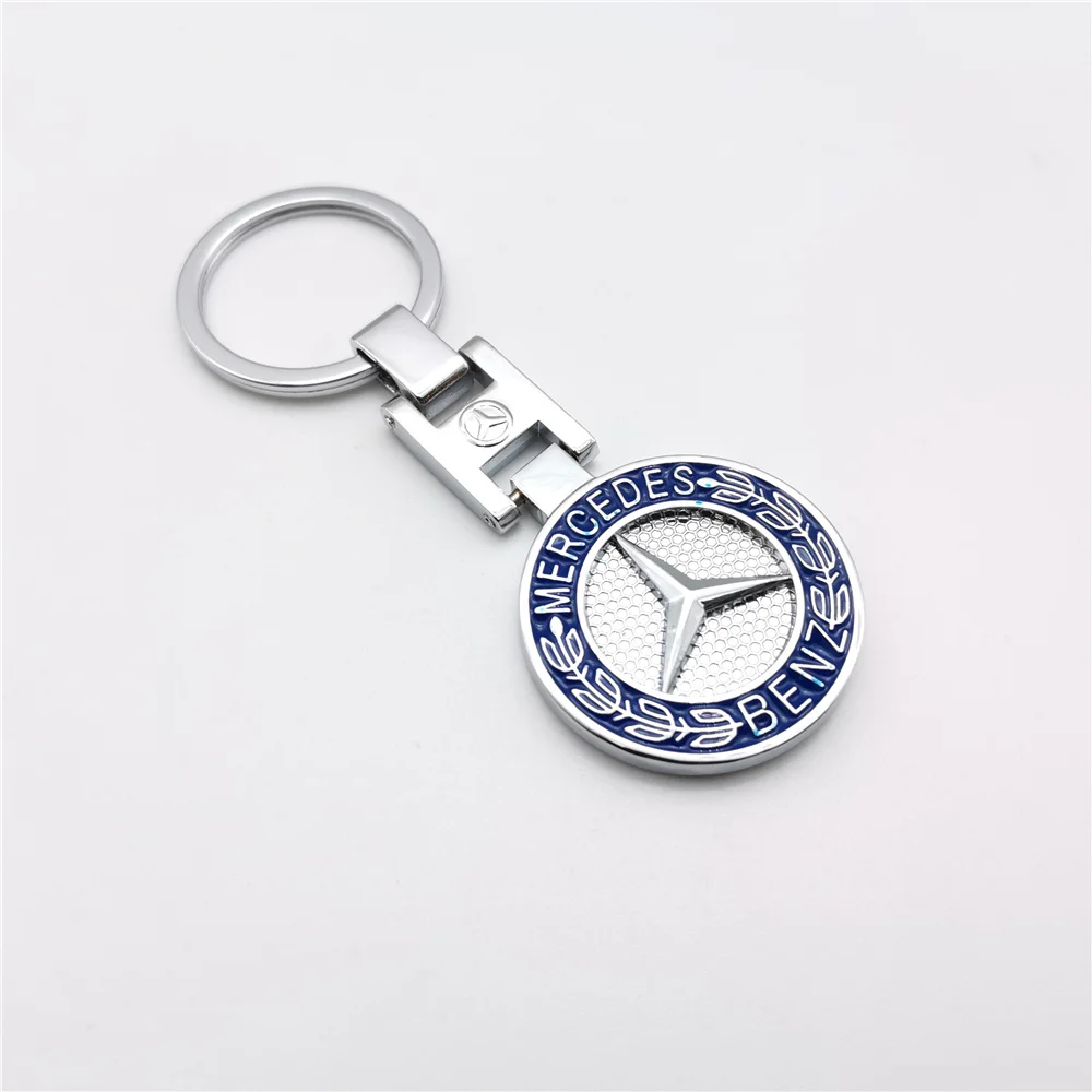 Mercedes Benz Car Metal Keychain Logo Hollow Badge Alloy Keyring Pendant Decoration Automotive Accessories Gatgets Fashion Gifts