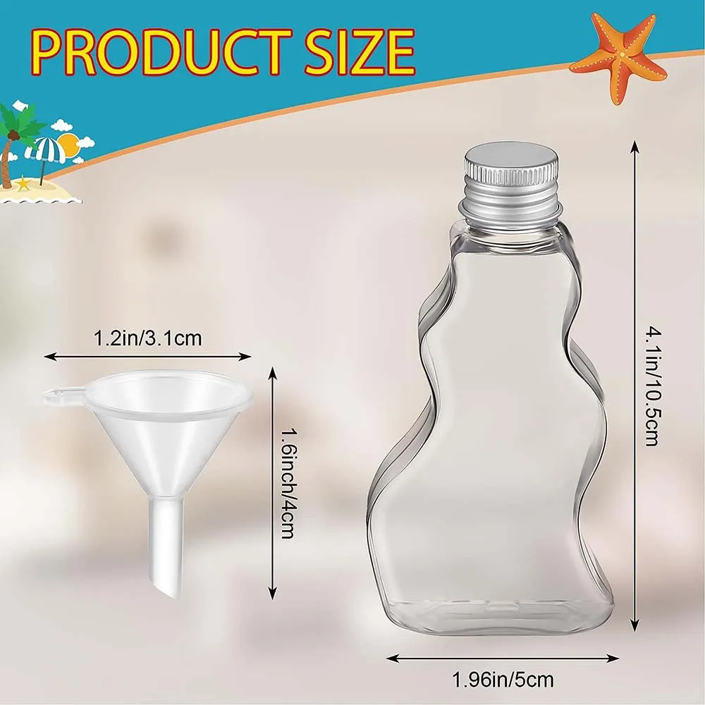 Sand Art Bottles Bulk Wave Shaped Plastic Bottles Sand Art Kits for Kids Craft Collection Bottle for DIY Art Activity Fun Party