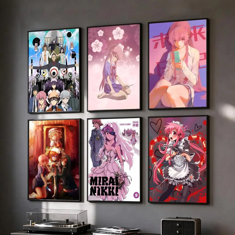 anime Future Diary Poster Poster HD Printing Vintage Luxe Home Decor Wall Art for the Living Rooms Entryways Gift