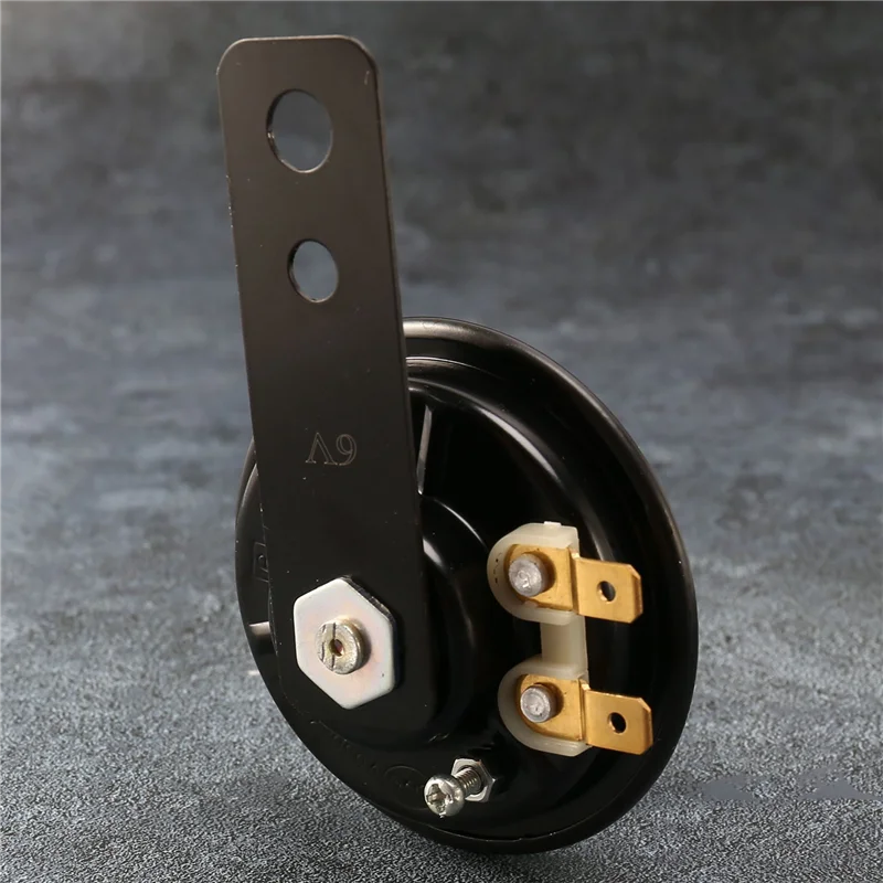 AU34-6X 6V القرن الكهربائي الأسود لسيارة دراجة نارية شاحنة مركبة #6