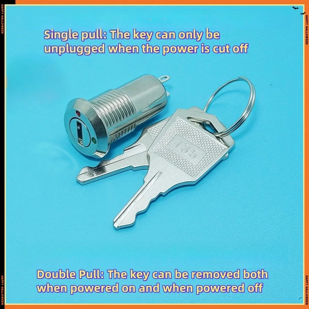 12mm S1204-135 Electronic Key Switch Second Gear Door Lock Base Station Accessories