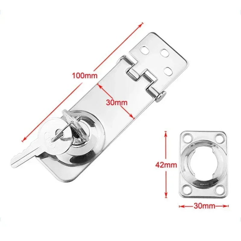 Marine Boat Hasp Locks 304 Stainless Steel Locking Hasp Safety Latch For Cabin Deck Locker Hatch Door Yacht Accessories