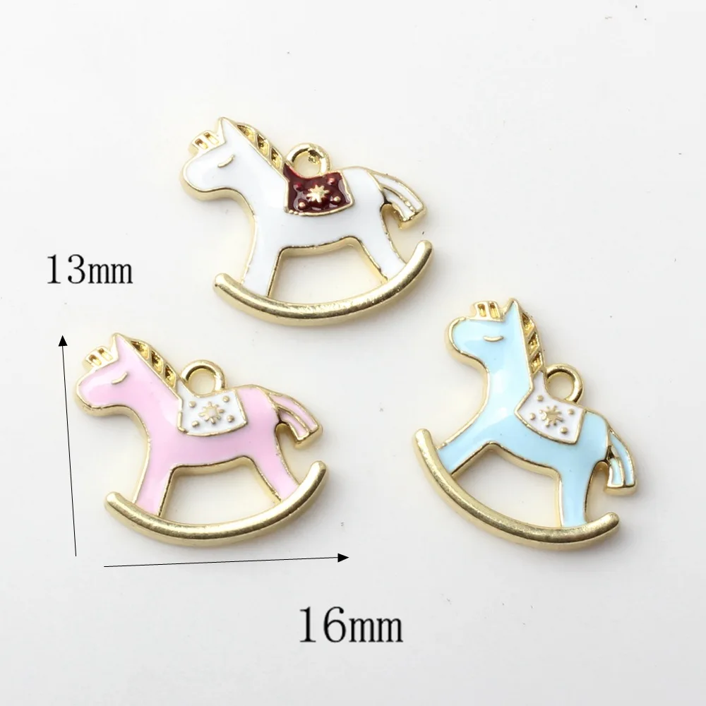 Colorful Carousel Charms Zinc Alloy Pendant Accessory for DIY Jewelry Necklace Earrings Bracelets 10pcs/lot