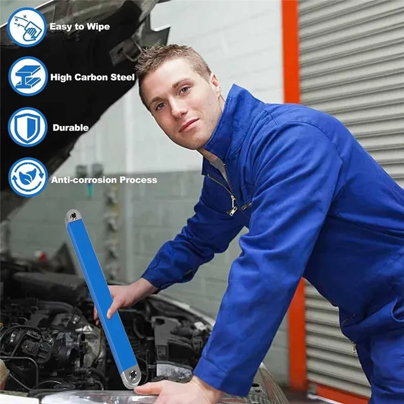 

AT29-Offset Extension Wrench, Multifunctional Tight Reach Wrench, As Shown Metal Carbon Steel Offset Impact-Ready Socket Wrench