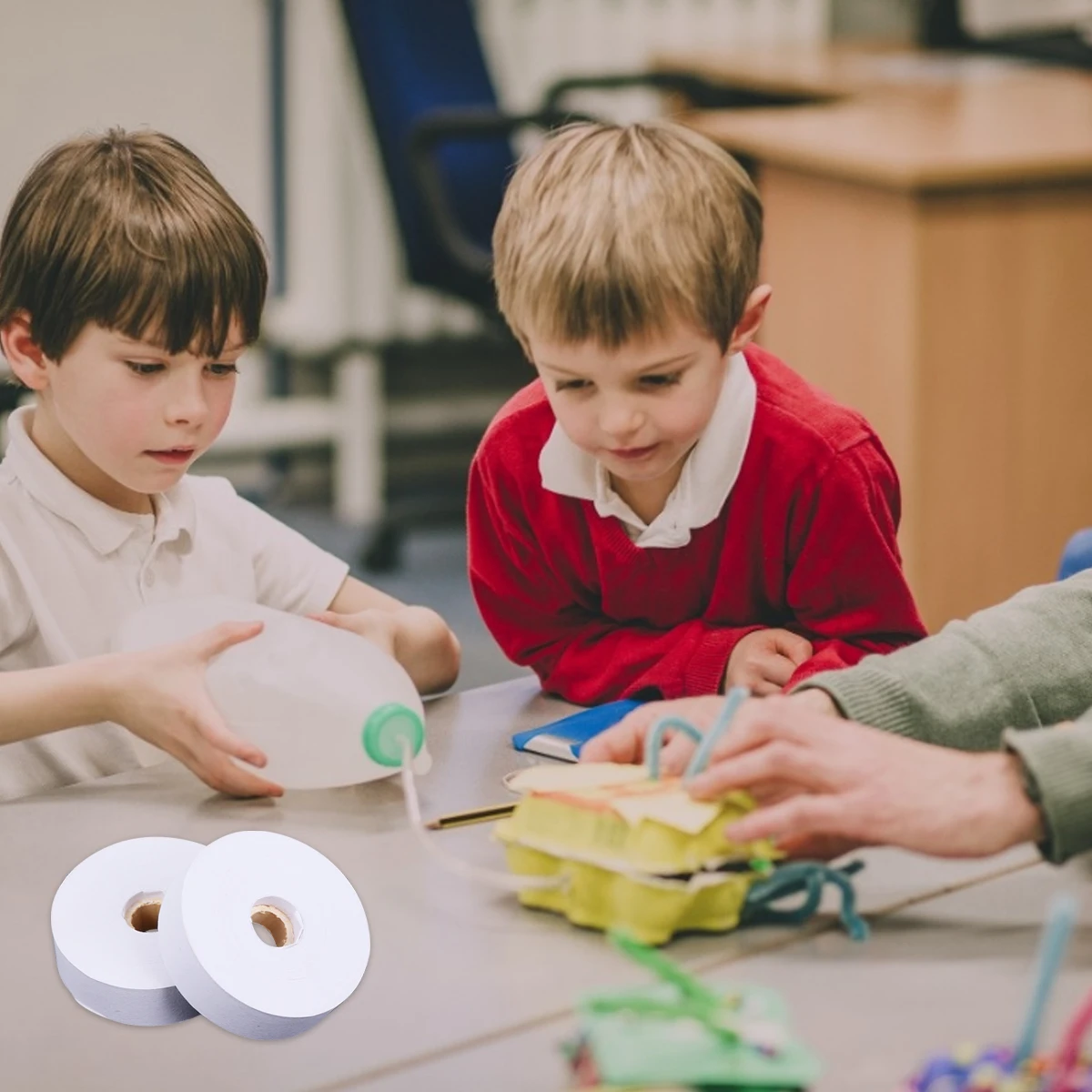 5pcs Dot Timer Paper Tape for Physics Teaching Safe Professional Equipment Lab Classroom Accessories White Color