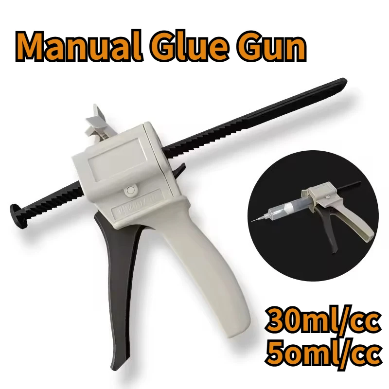 Dental Impression Dispensing Gun Universal Dispenser Glue Gun 30CC 50CC Dispensing Syringe Barrel Blunt Needles For DIY Handtool