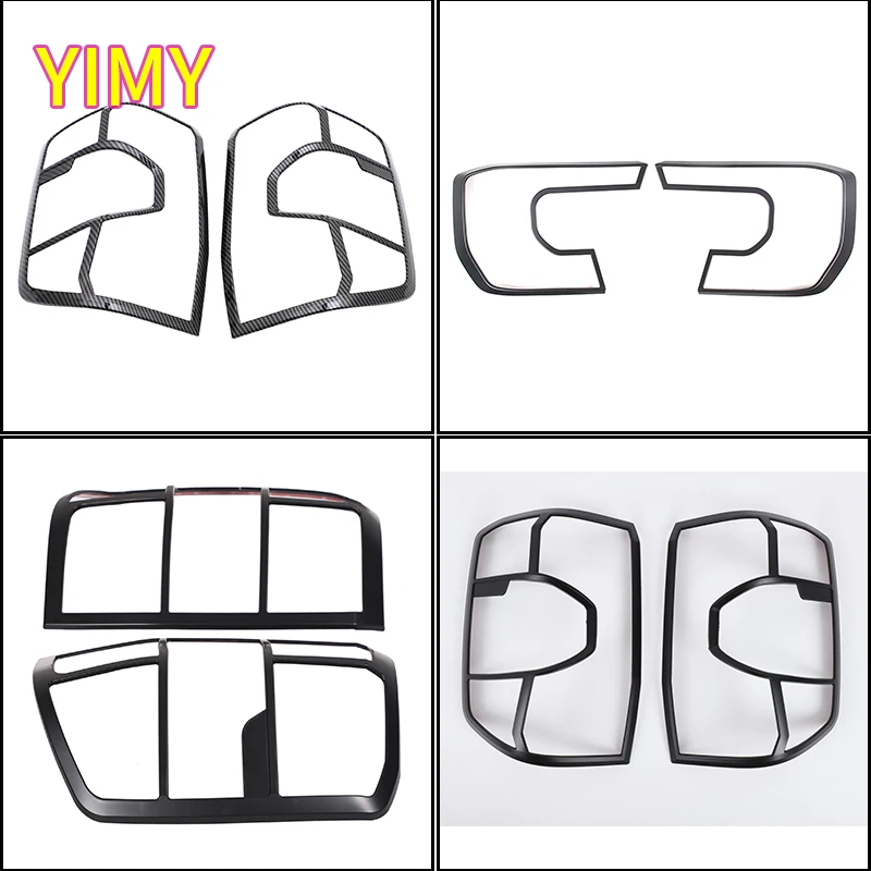 2x ABS plastic Matte balck Headlight Cover Trim Front Head Lamp Strip Headlamp Tail Lights Frame Fit for Ford Ranger T9 2023+