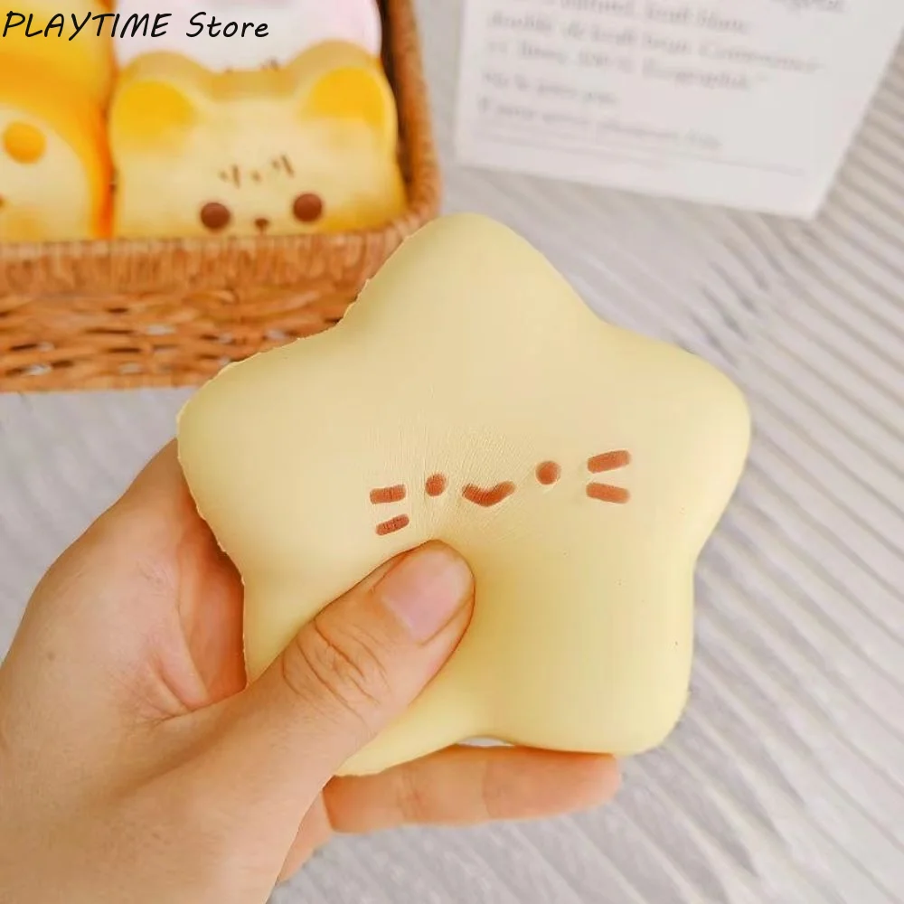 Cute Star Squeeze Toy Kawaii Star Pinch Toy Five-pointed Star Squishy Toys Soft Slow Rising Toys Birthday Party Small Gift