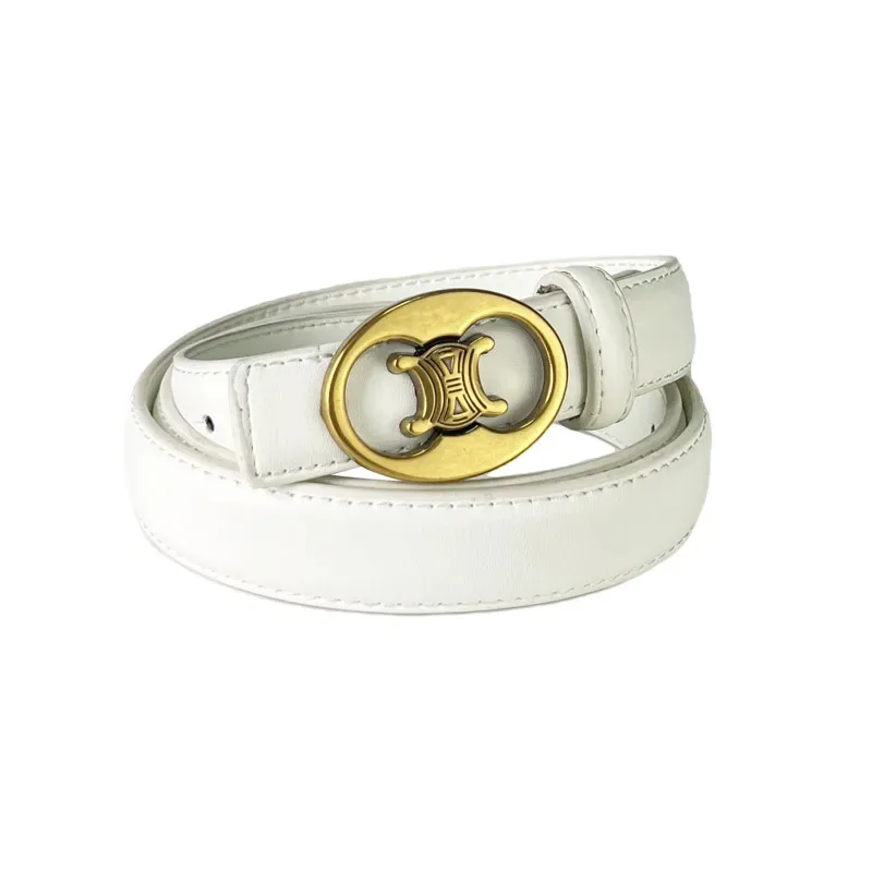 Light luxury high-end women's belt, high-quality gold buckle, stylish and simple style, with jeans, skirts, top women's belts.